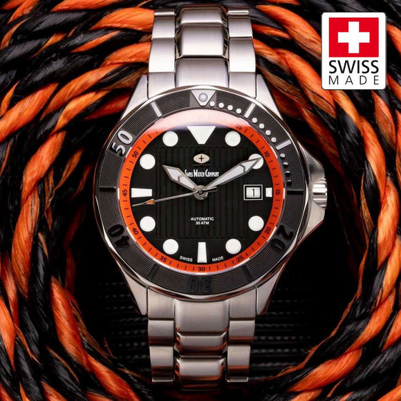 SWC Diver - Orange (Swiss Made Limited Edition) 20x Layers of Super-Luminova