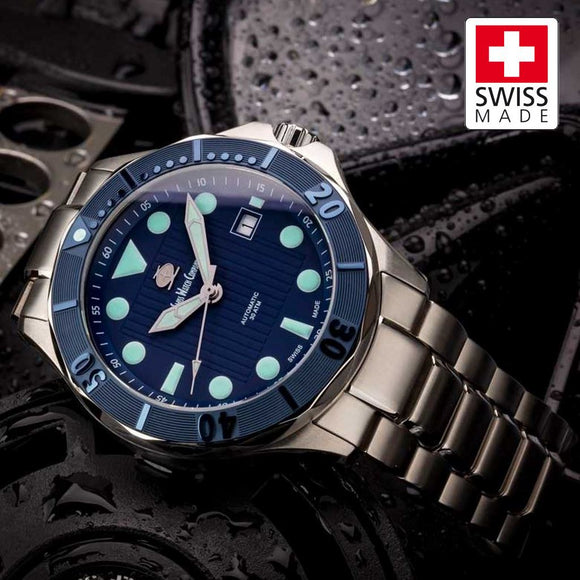 SWC Diver - Blue (Swiss Made Limited Edition) 20x Layers of Super-Luminova