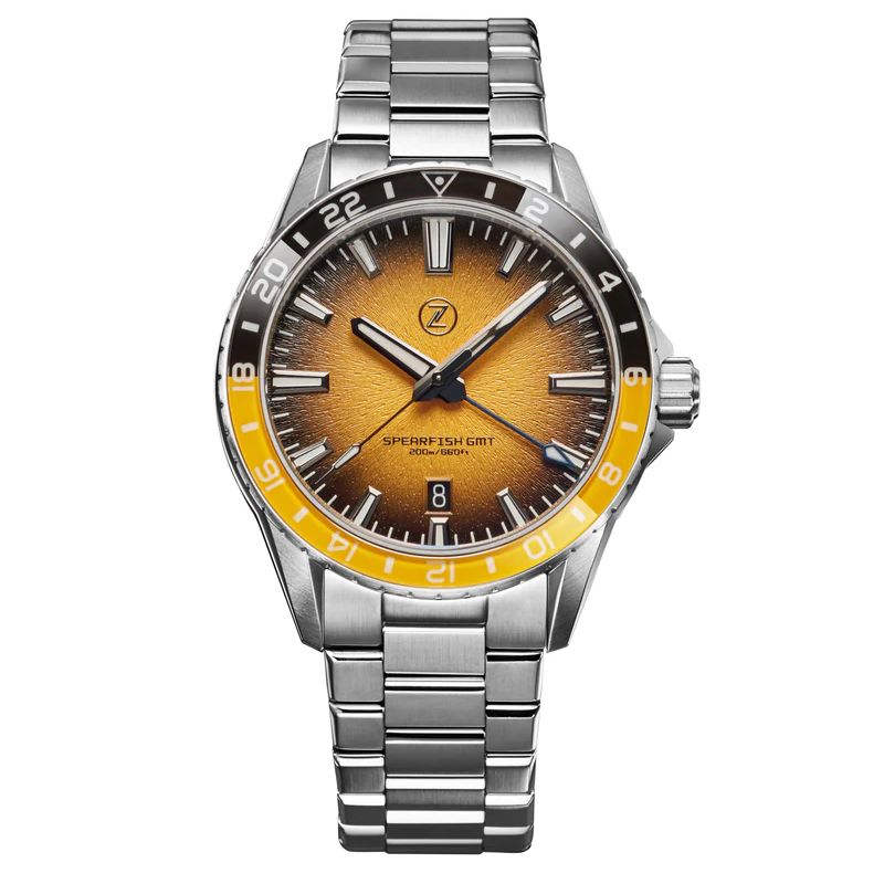 Zelos Spearfish GMT - Bumblebee Yellow Limited Edition (Swiss Mvmt)