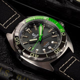 Ocean Crawler Core Diver GMT (Black/Green) LE - 600m Swiss&nbsp;Mvmt (Regulated)