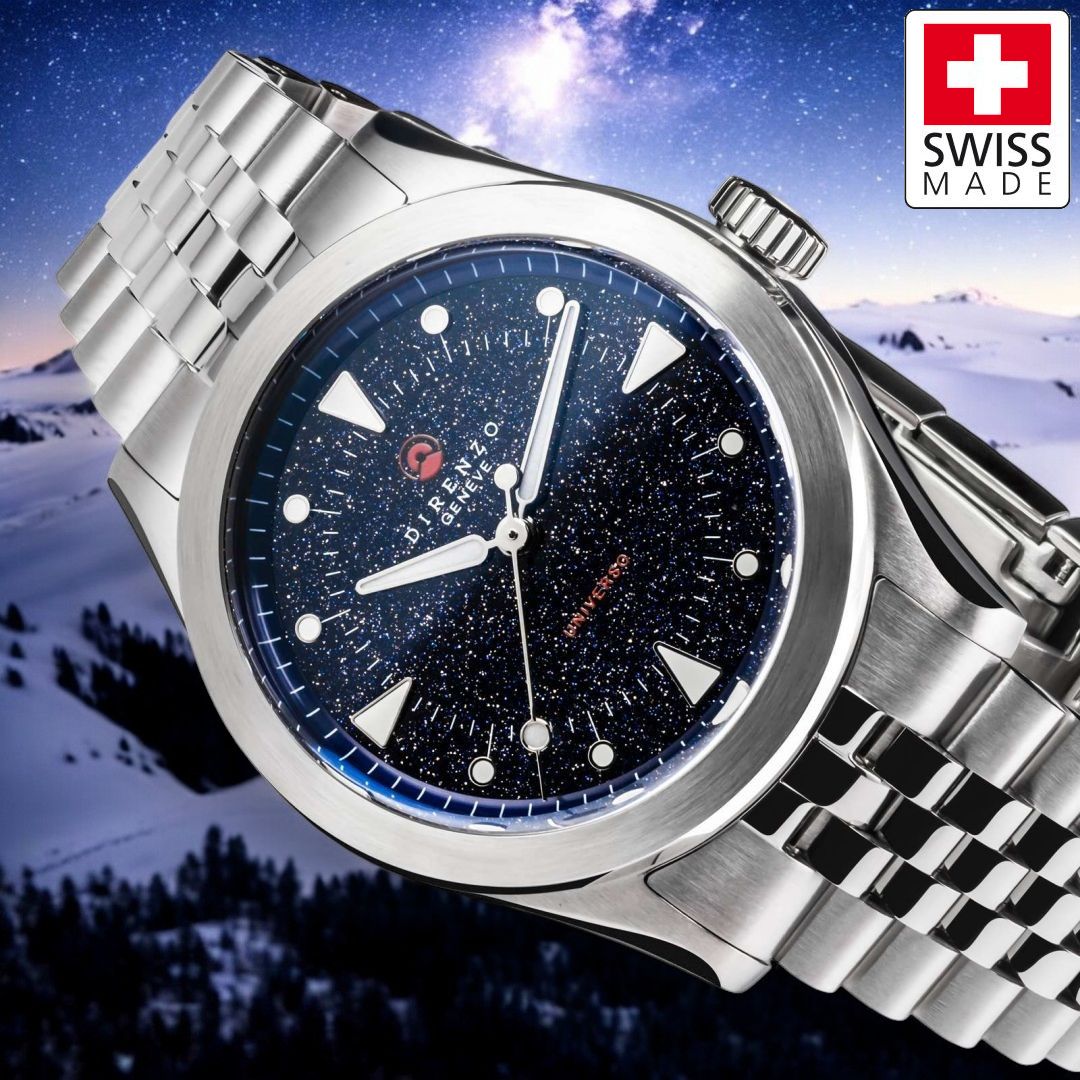 Direnzo DRZ07 Universo Aventurine - Swiss Made Sports Dress Watch