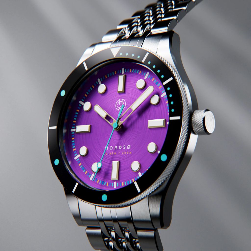 Purple dive watch sale