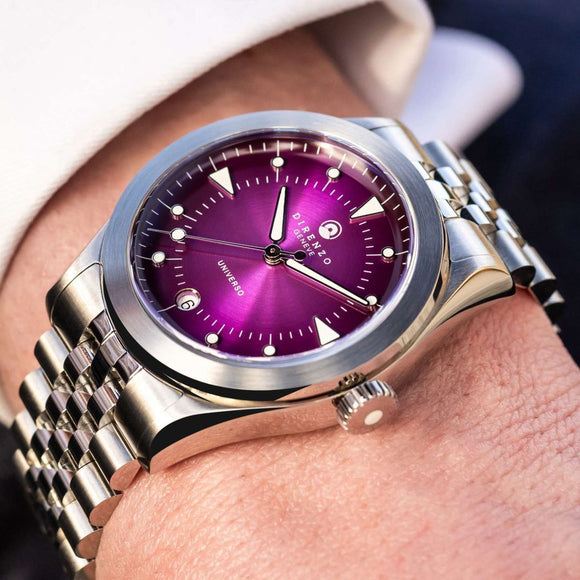 Direnzo DRZ07 Universo Purple With Date - Swiss Made