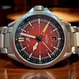 RZE Fortitude Crimson&nbsp;Red GMT - Titanium 100m True&nbsp;GMT