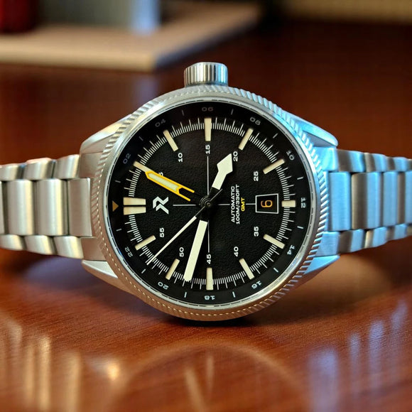 RZE Fortitude Nighthawk GMT - Titanium 100m True GMT