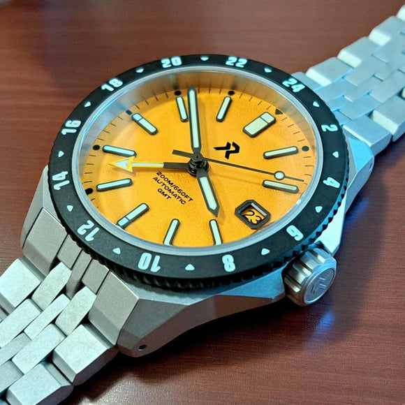 RZE Ascentus GMT Medallion Yellow - Titanium 200m Limited Edition