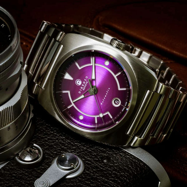 Direnzo DRZ02R Aerolite Purple Date - Swiss Made 39mm Sports Watch