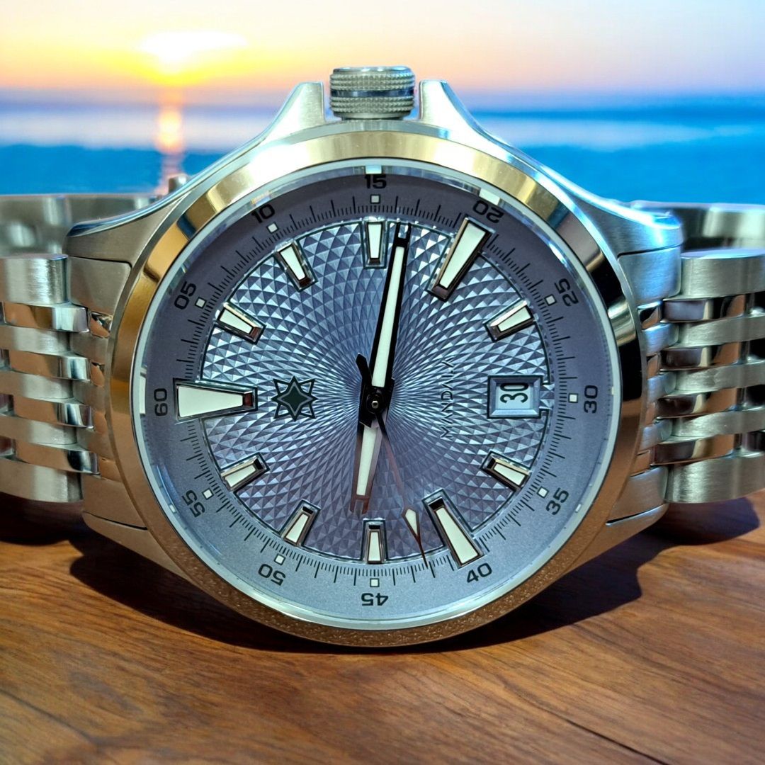 Second Hour Mandala Silver Blue Sports Dress Watch – The