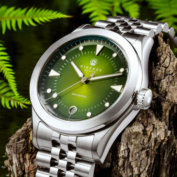 Direnzo DRZ07 Universo Green With Date - Swiss Made