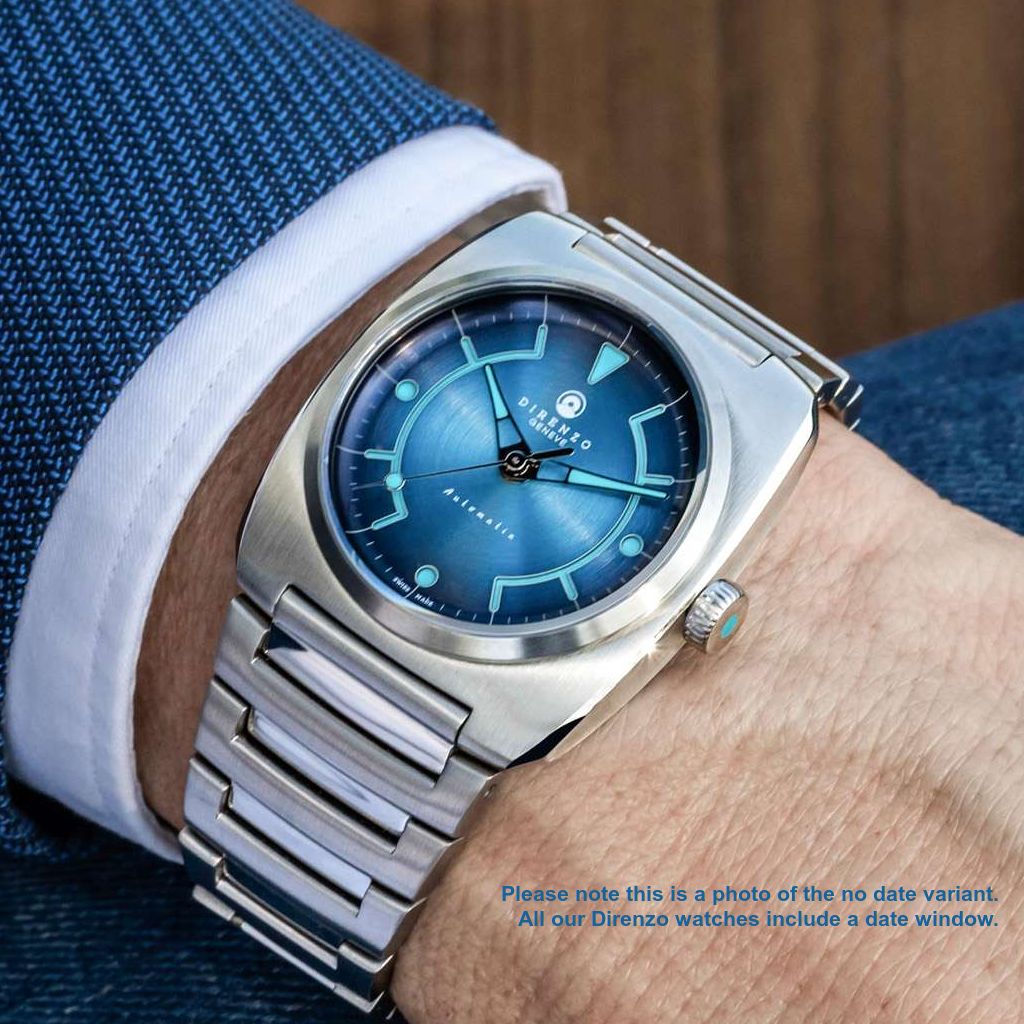 Direnzo DRZ02R Aerolite Blue Date - Swiss Made 39mm Sports Watch
