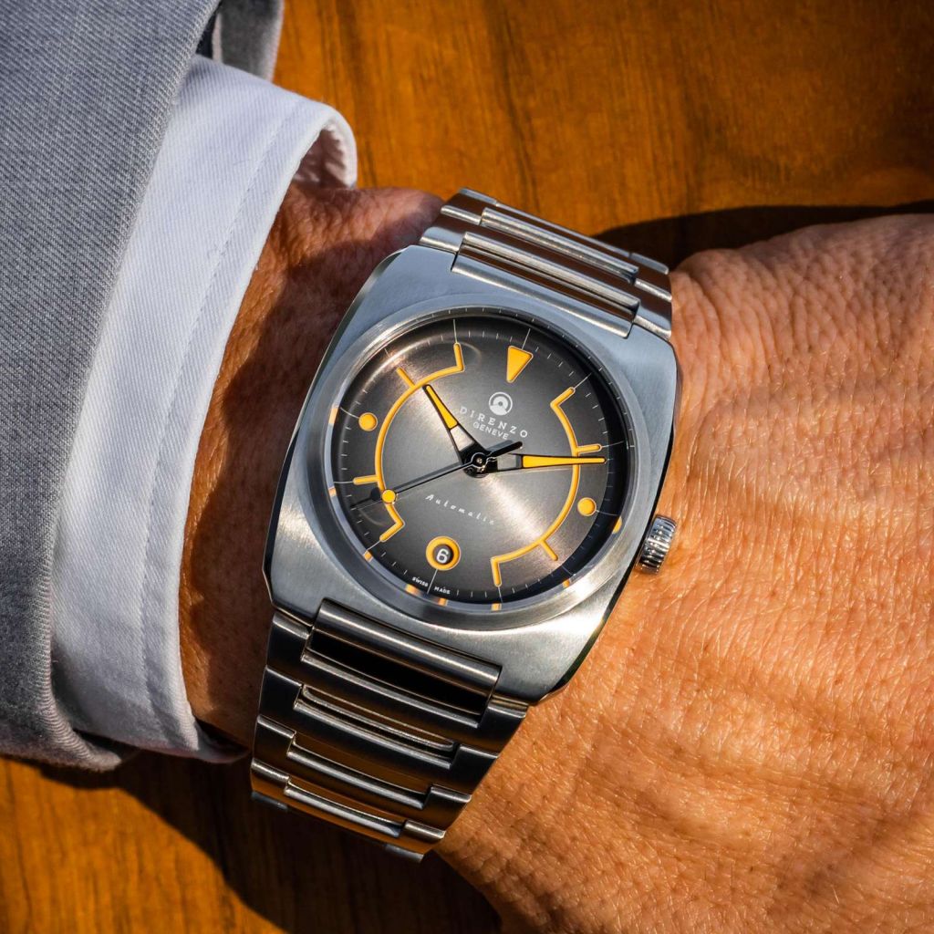 Direnzo DRZ02R Aerolite Grey & Orange Date - Swiss Made Sports