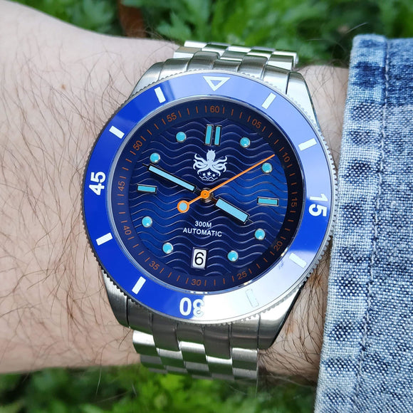 Phoibos Wave Master - Blue (With Date)