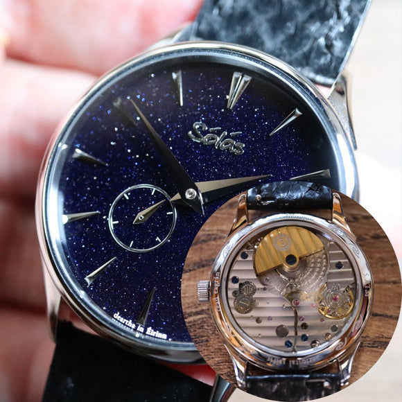 Solas Watches - Sólás Starlight Silver - Aventurine Dial + Micro-Rotor