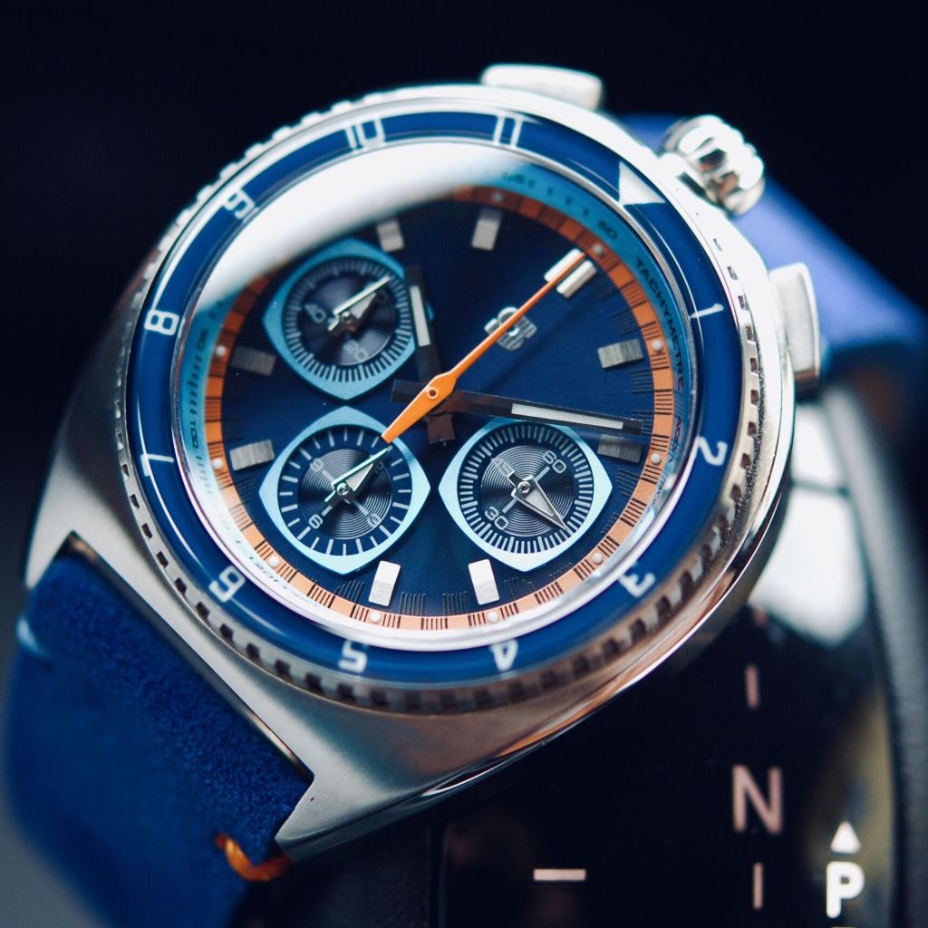 Legera Straton Legera Bullhead - Swiss Valjoux 7750 (Blue) – The Microbrand Store