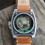 TACS Automatic Vintage Lens II (AVL II) - Silver & Horween