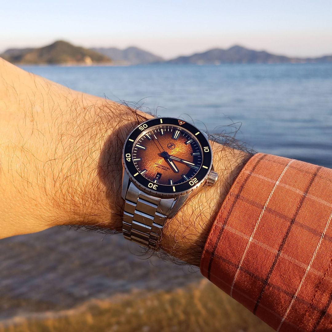 Zelos Spearfish - Burnt Orange Limited Ed (Swiss La Joux-Perret