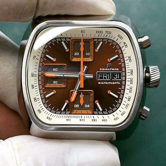 Straton Speciale LE - Swiss Valjoux 7750 (Brown w/ White Tachymeter)