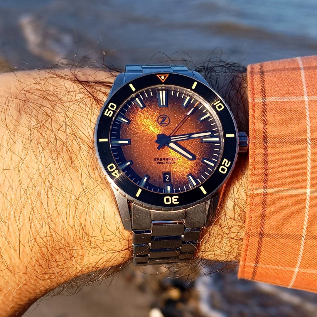 Zelos Spearfish - Burnt Orange Limited Ed (Swiss La Joux-Perret