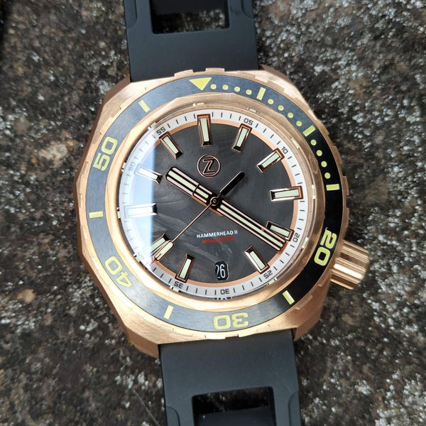 Zelos Hammerhead 2 1000M Bronze Forged Carbon Limited Edition – The Microbrand Store