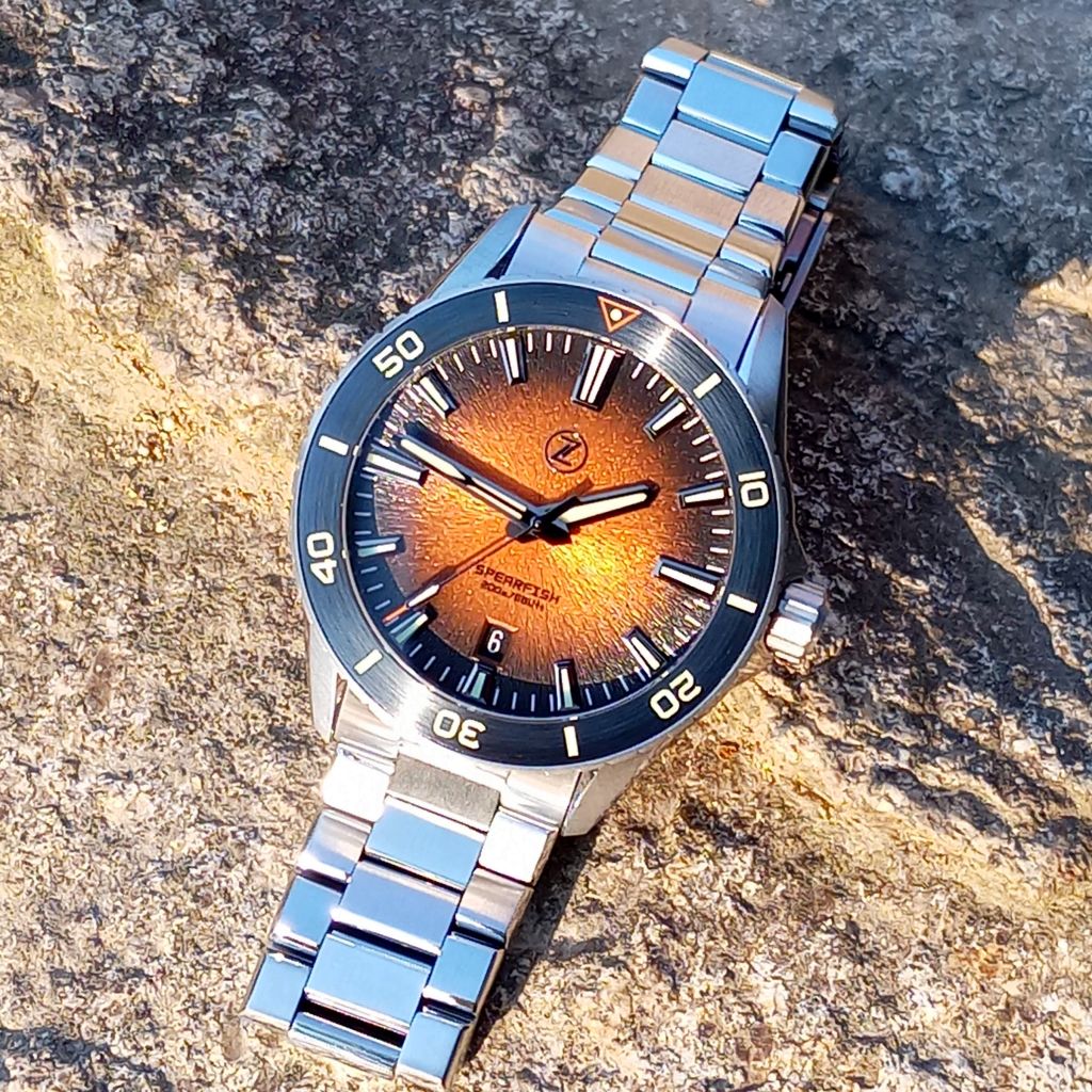 Zelos Spearfish - Burnt Orange Limited Ed (Swiss La Joux-Perret