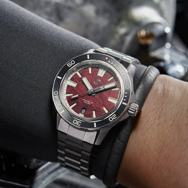 Zelos Swordfish 40mm Titanium - Red Meteorite “Blood Moon