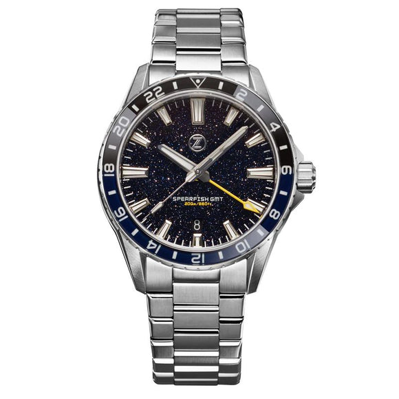 Zelos Spearfish GMT - Aventurine Limited Edition (Swiss Mvmt)