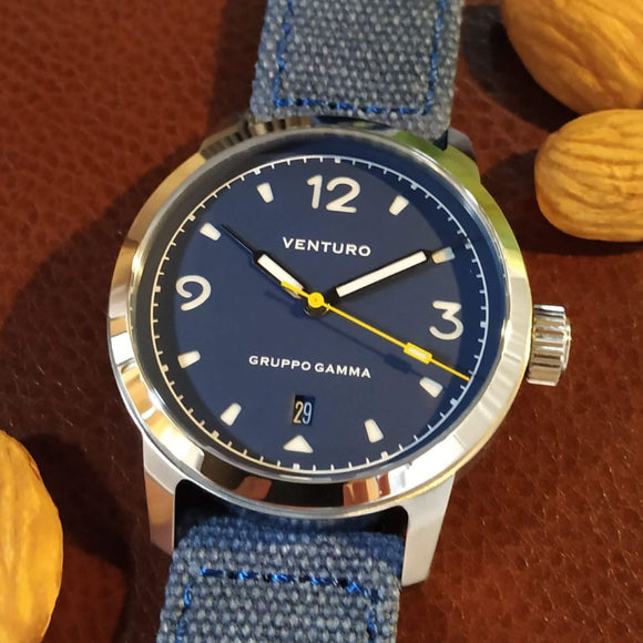 Venturo Field Watch #1 by Gruppo Gamma - Blue Dial