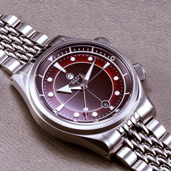 Direnzo DRZ05 Solaris - Burgundy Red with Date (Swiss Made)