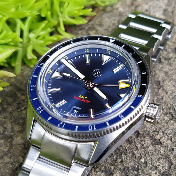 Zelos Horizons GMT v2 Stainless Steel Midnight Blue (Swiss ETA