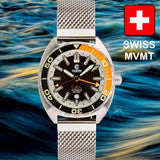 Ocean Crawler Core Diver GMT (Black/Orange) LE - 600m Swiss&nbsp;Mvmt (Regulated)