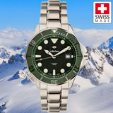 SWC Diver - Green (Swiss&nbsp;Made Limited&nbsp;Edition) 20x&nbsp;Layers&nbsp;of&nbsp;Super-Luminova