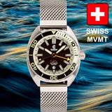 Ocean Crawler Core Diver GMT (Black/White) LE - 600m Swiss&nbsp;Mvmt (Regulated)